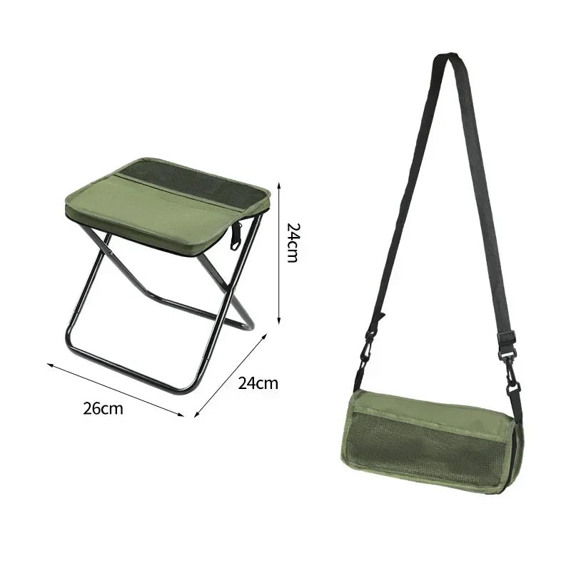 Lightweight Mini Easy Carry Outdoor Chair For Travel For Travel Foldable Backpack Stool Portable Folding Stool With Carry Bag