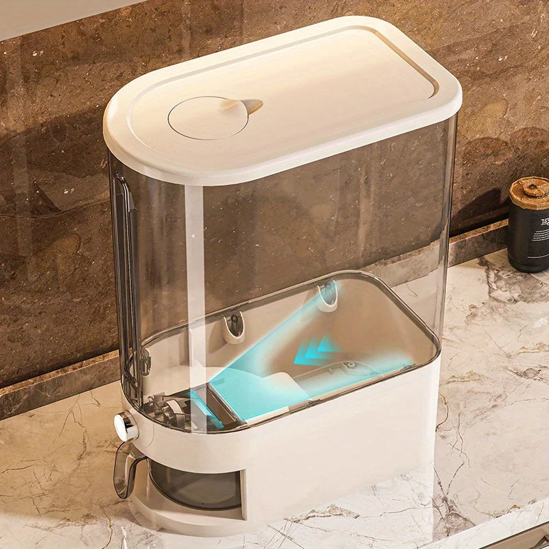 Rice Bucket Press Type Automatic Rice Dispensing Household Insect Proof and Moisture-proof Sealed Rice Storage Tank