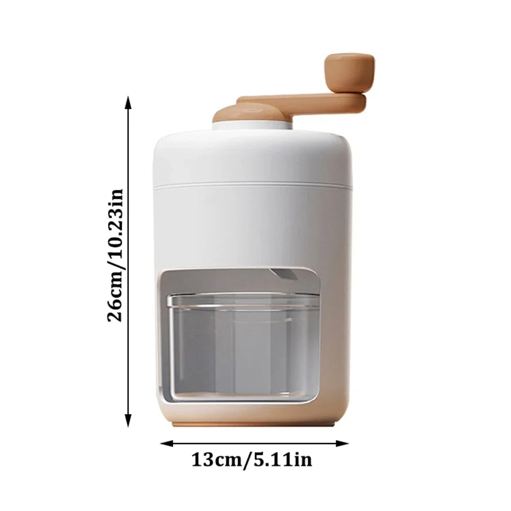 Manual Ice Shaver Machine for Home DIY Slushy Snow Cone Maker Portable Hand Crank Stainless Steel Blade Kitchen