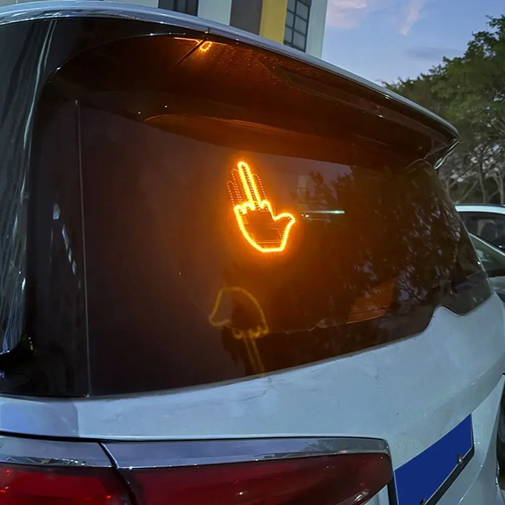 Multi-functional Car LED Finger Lights Male/Female Remote Control Car Interior Light Rear Window Decoration