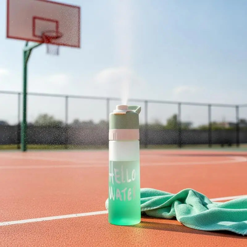 @*Gradient Frosted 650ML Large Capacity Spray Water Bottle Portable BPA Free for Hiking Cycling Outdoor Sports