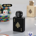 Tiktok Hot Sales Rotating Dice Playing Card Gas Lighter Decompression Toy Tide Play Gas Lighter Green Flame Windproof Lighter