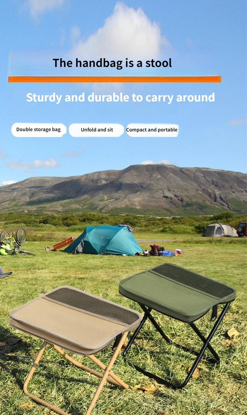 Lightweight Mini Easy Carry Outdoor Chair For Travel For Travel Foldable Backpack Stool Portable Folding Stool With Carry Bag