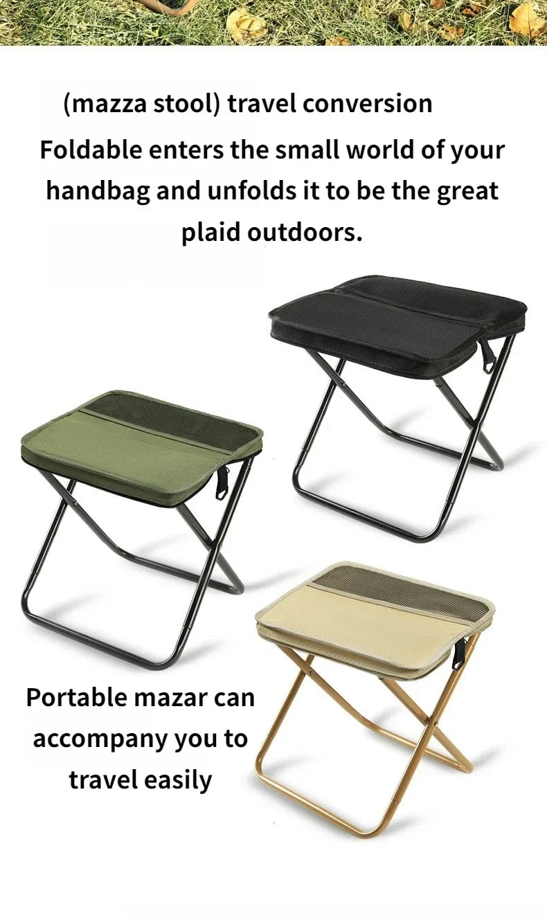 Lightweight Mini Easy Carry Outdoor Chair For Travel For Travel Foldable Backpack Stool Portable Folding Stool With Carry Bag