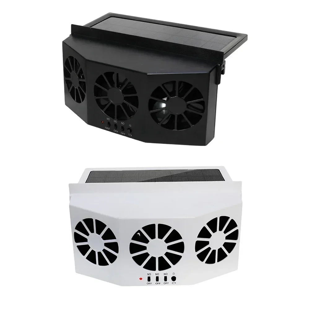 Solar Powered Car Exhaust Fan Car Window Fan Cooling Radiator Energy Saving Auto Coole Portable Deodorization Ventilator Amagi