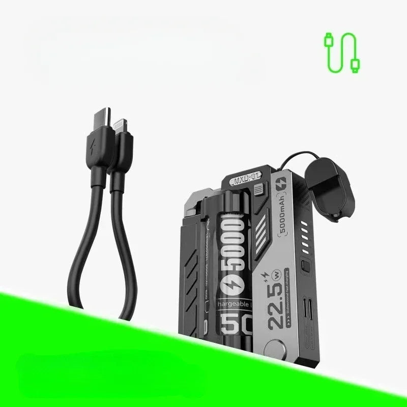 Power Bank with Removable Batteries 22.5W PD, Modular Design for Camping Travel Emergency Power Bank