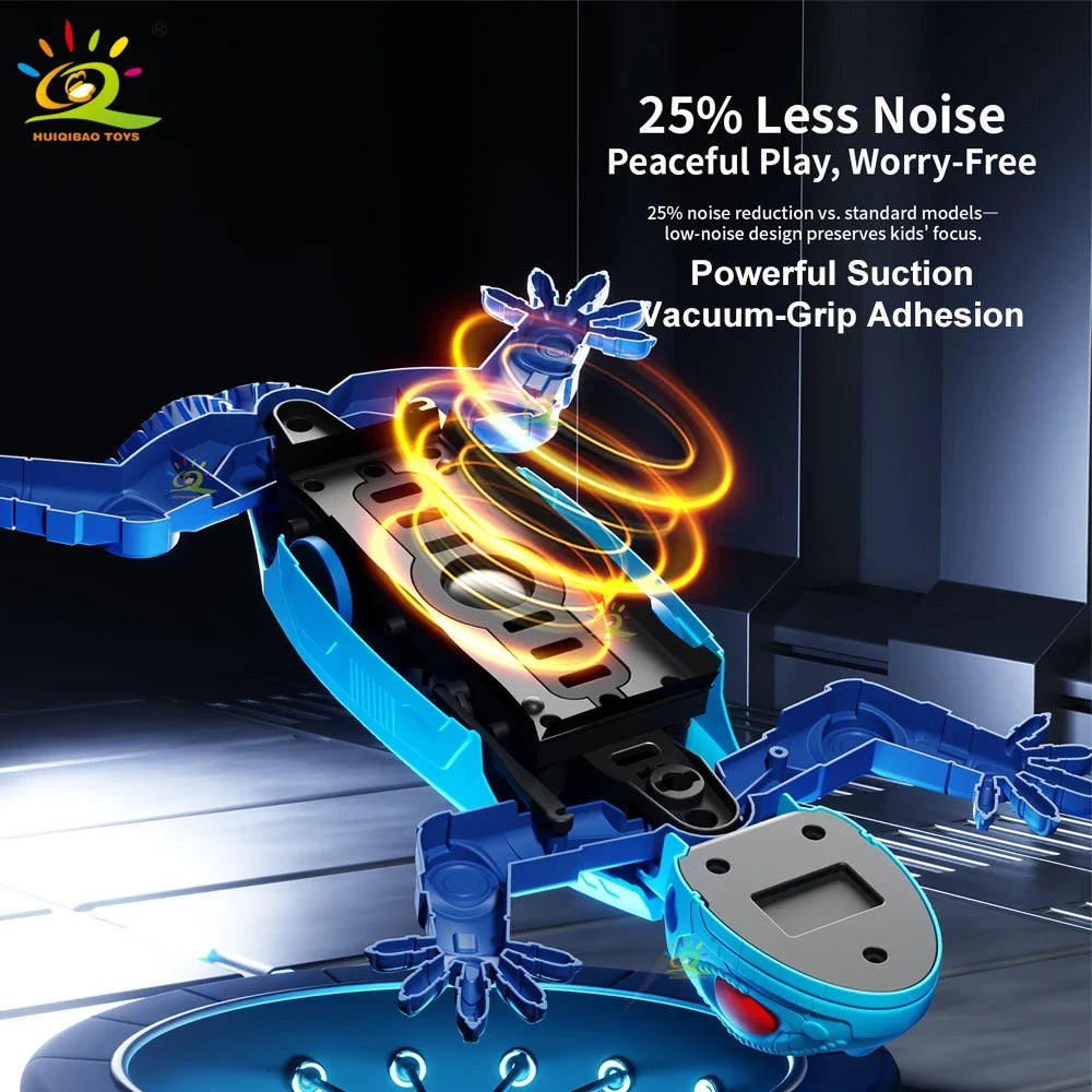 RC Electric Gecko Toy  Features Colorful Lights, Wall-Climbing Capability, and 360° Rotation—A Creative Gift for Kids