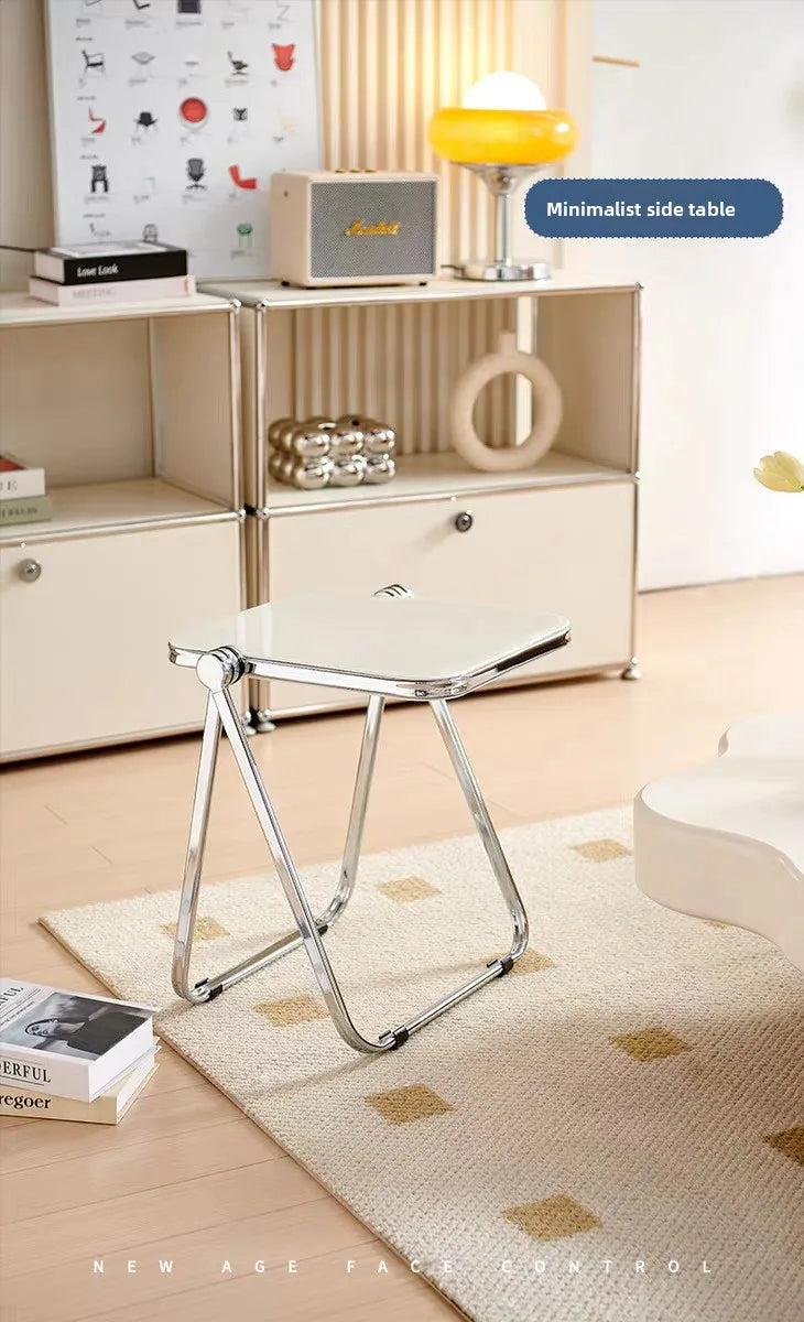 Acrylic Transparent Folding Coffee Table Minimalist Home Thickened Sofa Side Balcony Nordic Luxury Coffee Table for Living Room