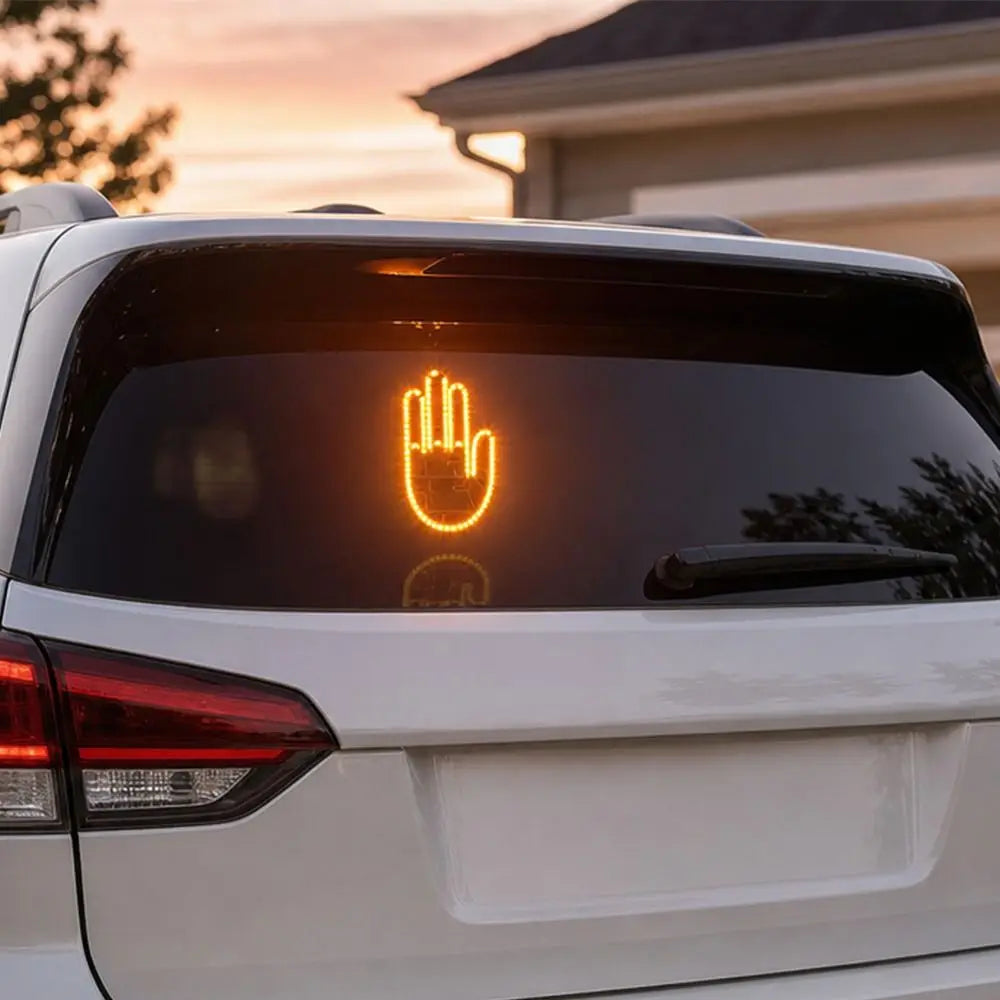 Multi-functional Car LED Finger Lights Male/Female Remote Control Car Interior Light Rear Window Decoration