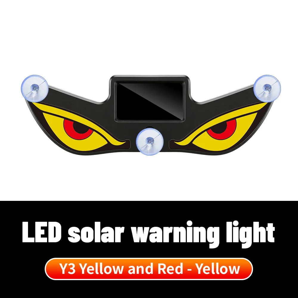 Solar Powered Car Neon Light Wireless Cool DEMON EYE Led Ambient Light Suction Cup USB Rechargeable Atmosphere Breathing Lamp