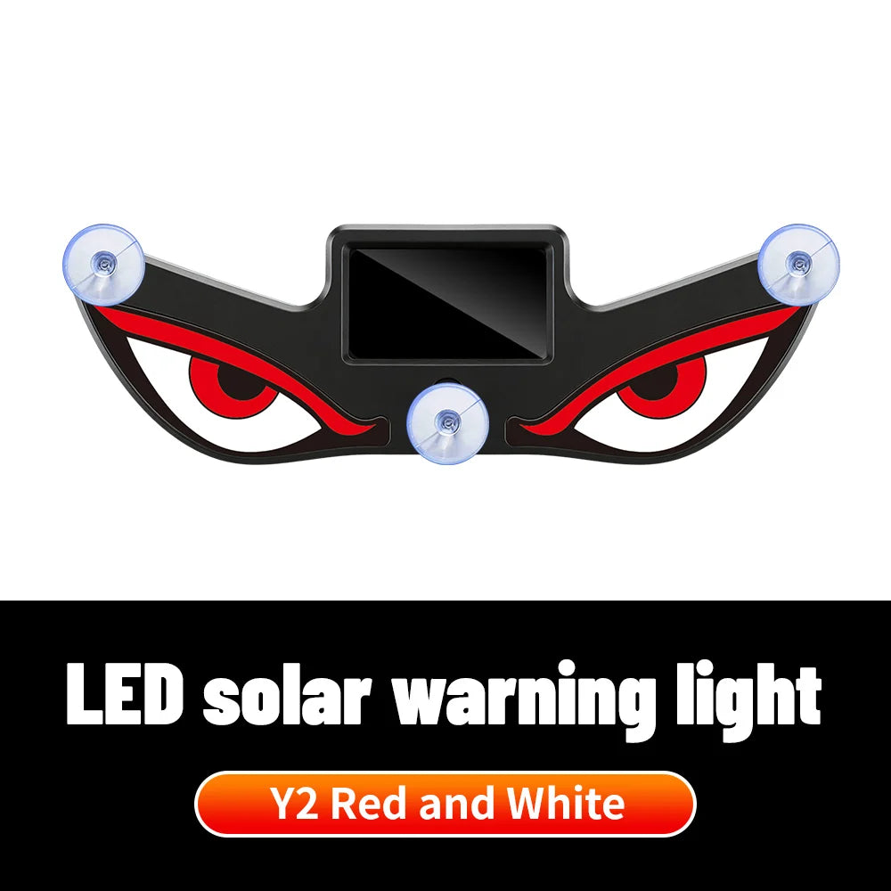 Solar Powered Car Neon Light Wireless Cool DEMON EYE Led Ambient Light Suction Cup USB Rechargeable Atmosphere Breathing Lamp