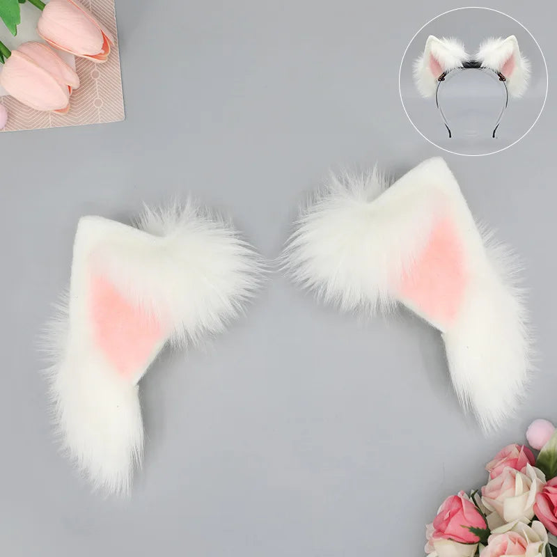Simulation Animal Ear Headband Rechargeable Electric Movable Cosplay Accessory