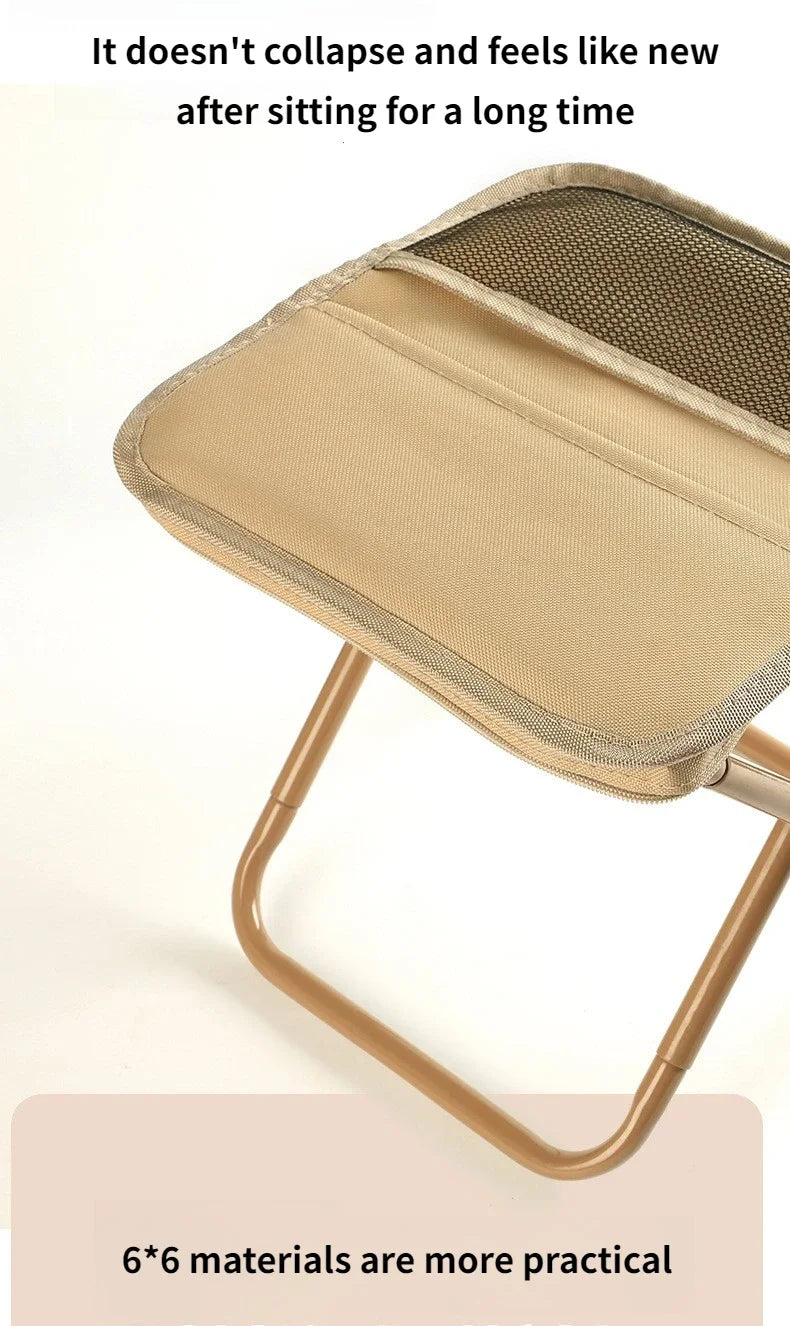 Lightweight Mini Easy Carry Outdoor Chair For Travel For Travel Foldable Backpack Stool Portable Folding Stool With Carry Bag