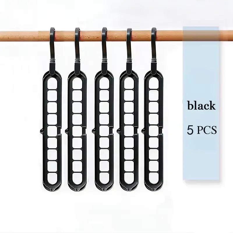 9-Hole Foldable Clothes Hangers Plastic Heavy Duty Space Saving Organizer Hangers For Clothes Home Closet Wardrobe Hanger