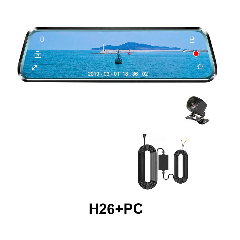 HGDO 10" WIFI Dash Cam Video Recorder Rear View Camera  Mirror FHD 1080P Car DVR Night Vision Auto Driving Recorder Mount Dvrs