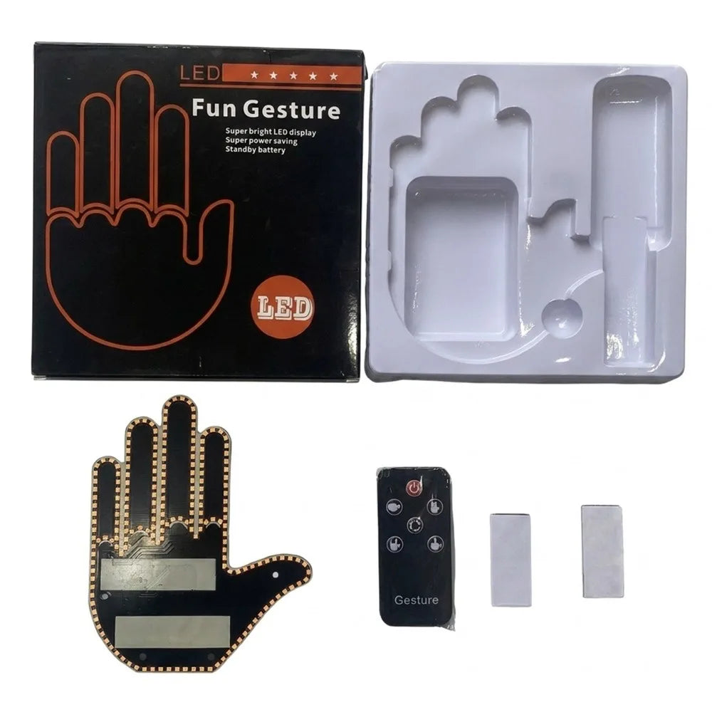 Multi-functional Car LED Finger Lights Male/Female Remote Control Car Interior Light Rear Window Decoration