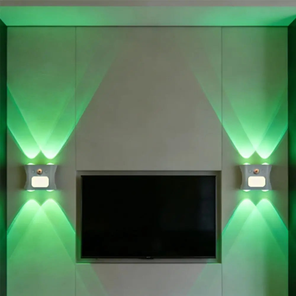 Rechargeable Human Body Sensor Wall Lamp RGB 16 Colors Intelligent Motion Sensor Night Light Magnetic Dimmable Smart Wall Light