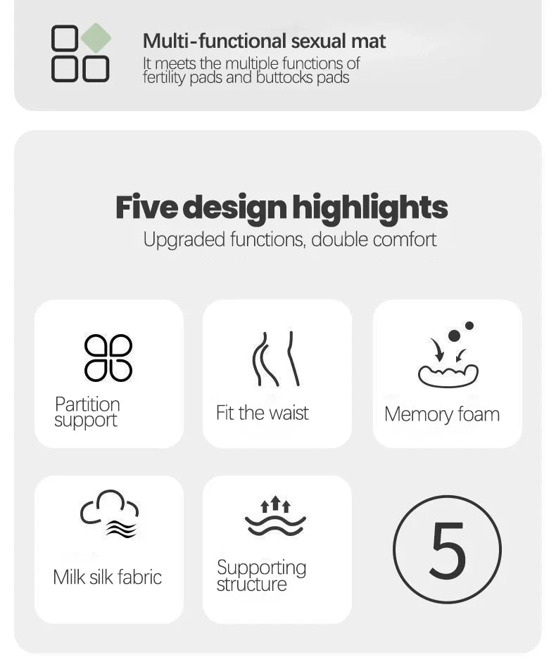 Multi-Functional Ergonomic Bed Pillow Bedroom Furniture Memory Foam Waist Cushion Cushion Tummy Pillow Wedge-shaped Pillow