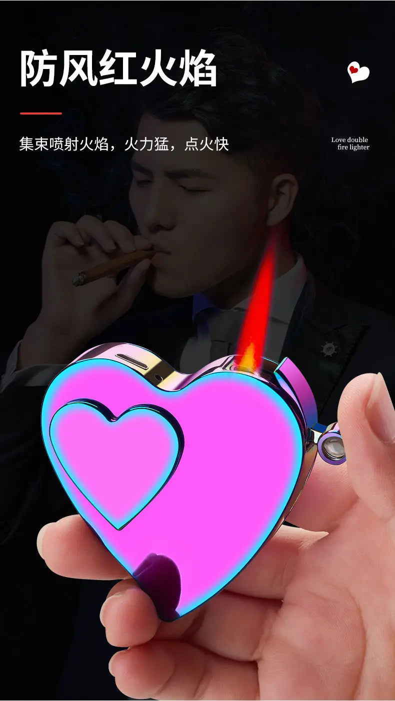 New 520 Love Electric Dual-Use Windproof Lighter for Boys Valentine's Day Gift Boyfriend