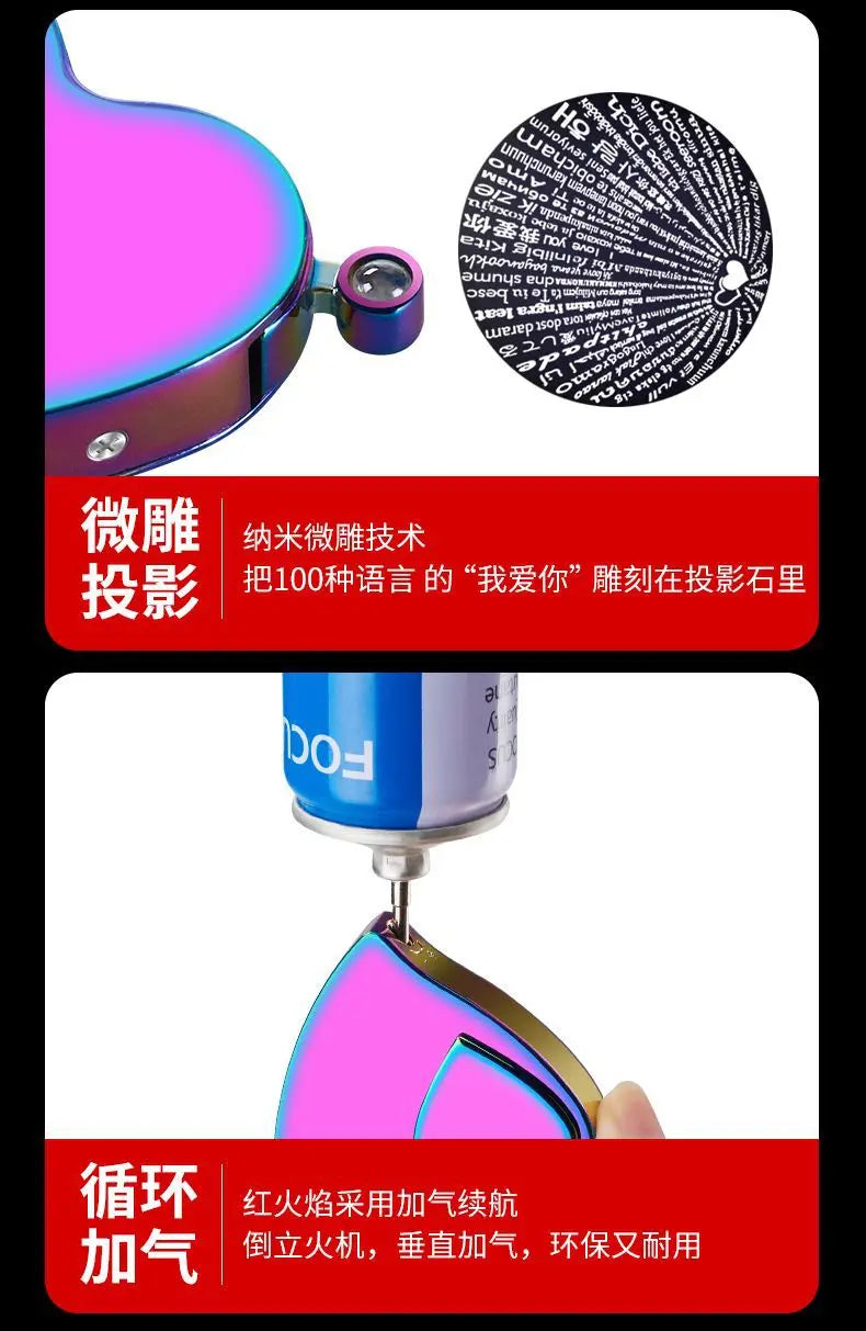 New 520 Love Electric Dual-Use Windproof Lighter for Boys Valentine's Day Gift Boyfriend