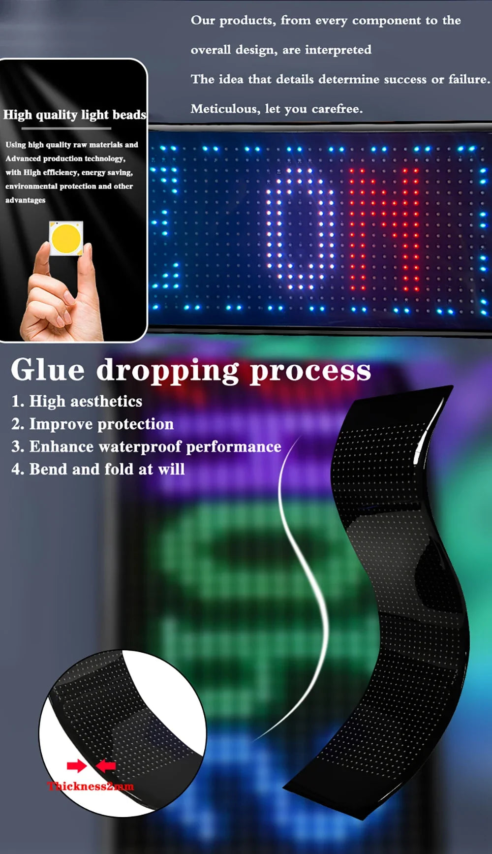 LED Truck Devil Eye Matrix Pixel Panel Remote App Control Soft Lighting Graffiti Scrolling DIY Programmable Flexible Screen