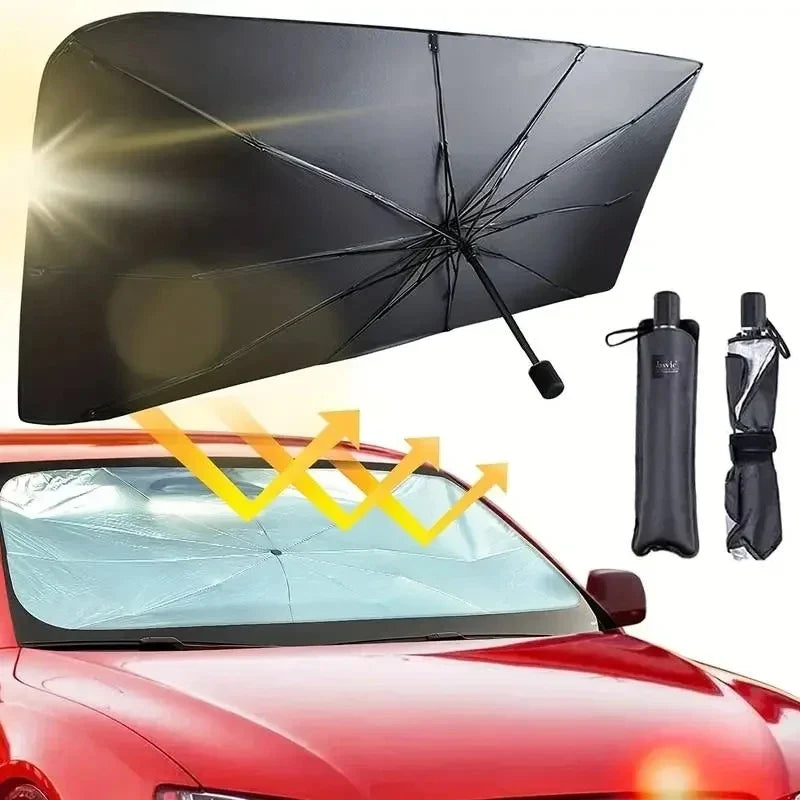 Car Sunshade Windshield Umbrella Front Sun Shade Parasol Foldable Summer Protection Car Heat Insulation Car Accessories