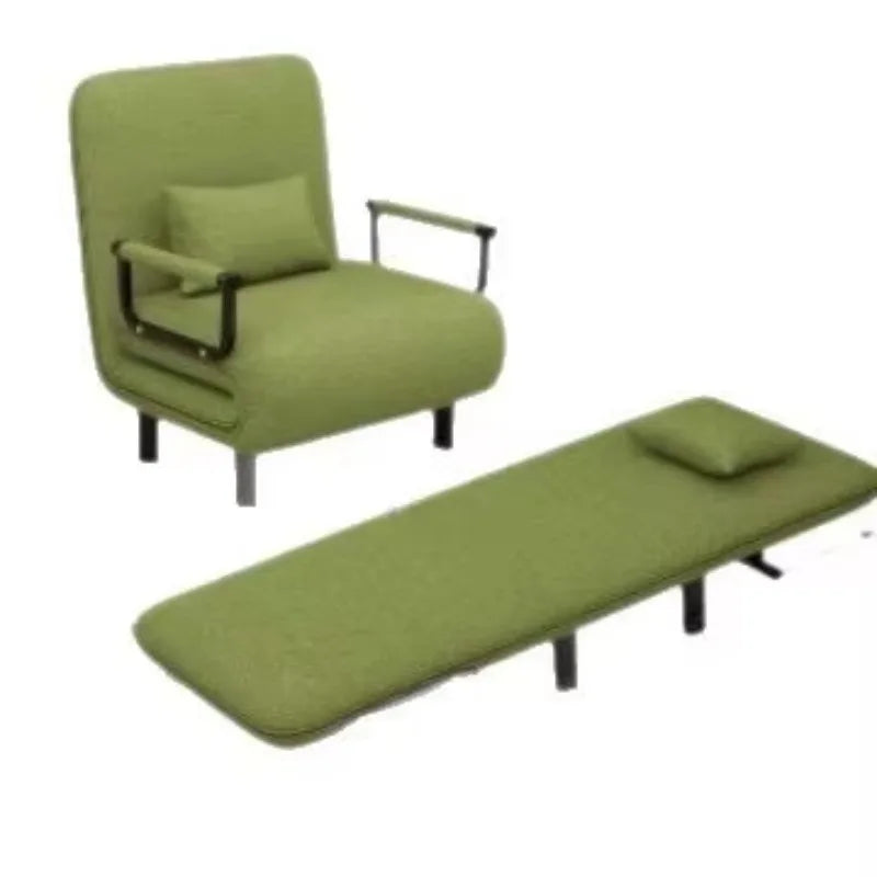 Modern Simplicity Metal Frame Folding Sofa Bed Dual-Purpose Study Lunch Break Two-in-One Single Sofa Bed