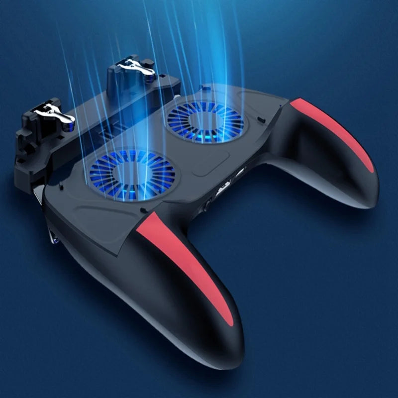 Dual Cooling Fans Mobile Phone Game Controller Gamepad With 2500mAh Battery
