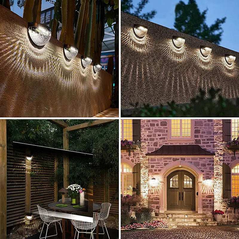 Solar LED Light Outdoor Solar Wall Lamp Garden Decor Waterproof Sunlight Lamp for Garden Street Landscape Balcony Decor Light