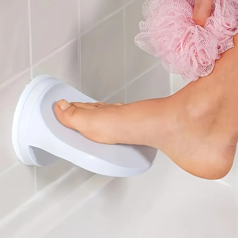 Plastic Shower Foot Rest With Suction Cup, Foot Pedal For Bathroom Shaving And Foot Care, Easy Install No-Drill Bath Accessory