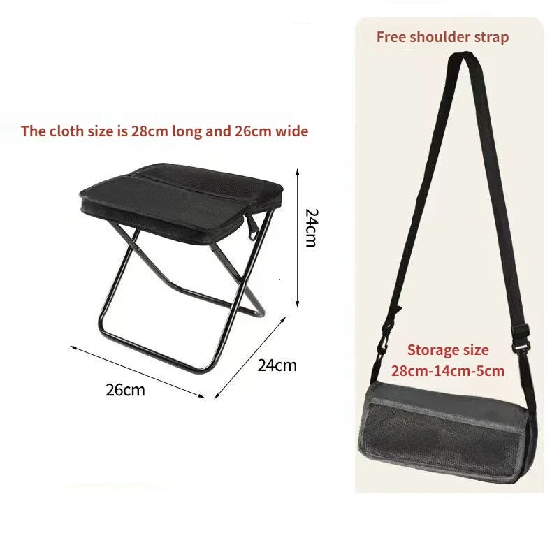 Lightweight Mini Easy Carry Outdoor Chair For Travel For Travel Foldable Backpack Stool Portable Folding Stool With Carry Bag