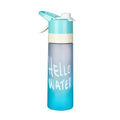 @*Gradient Frosted 650ML Large Capacity Spray Water Bottle Portable BPA Free for Hiking Cycling Outdoor Sports
