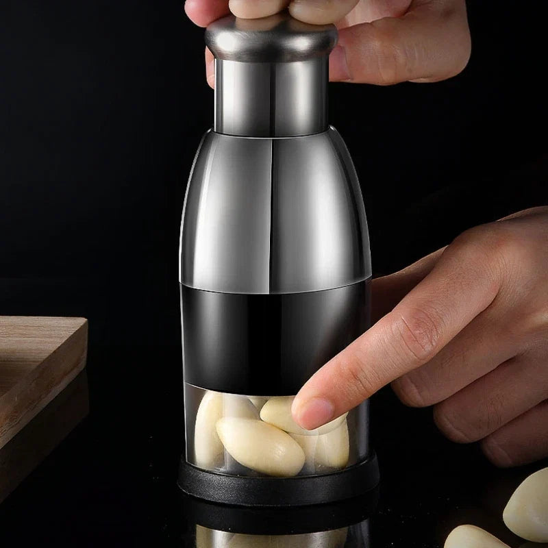 PLYS 304 stainless steel garlic masher, household manual garlic masher, kitchen specific garlic chopping and mashing tool