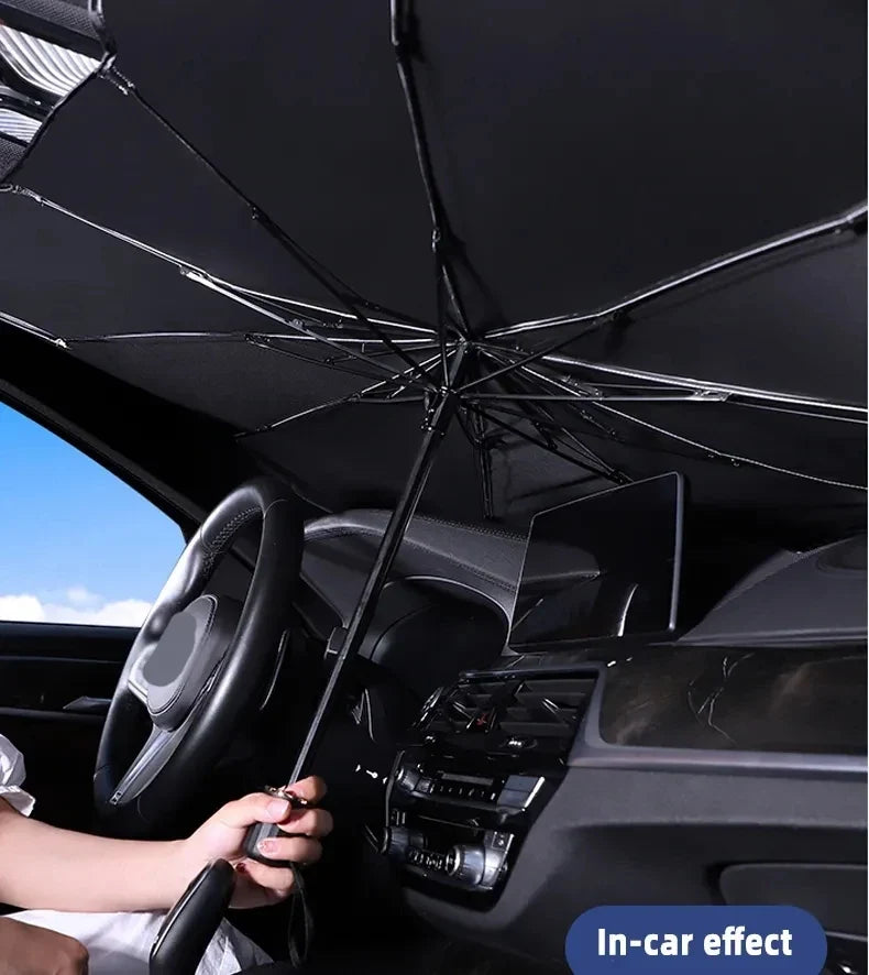 Car Sunshade Windshield Umbrella Front Sun Shade Parasol Foldable Summer Protection Car Heat Insulation Car Accessories