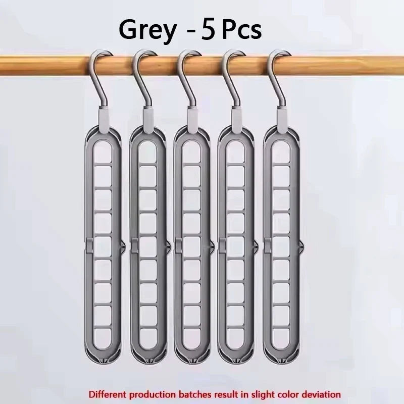 9-Hole Foldable Clothes Hangers Plastic Heavy Duty Space Saving Organizer Hangers For Clothes Home Closet Wardrobe Hanger