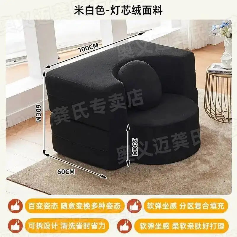 Sofa Pure Vacuum Compression Sofas Living Room Sponge Single Multifunctional Foldable Special Shaped Lazy Sofa Bed Furniture
