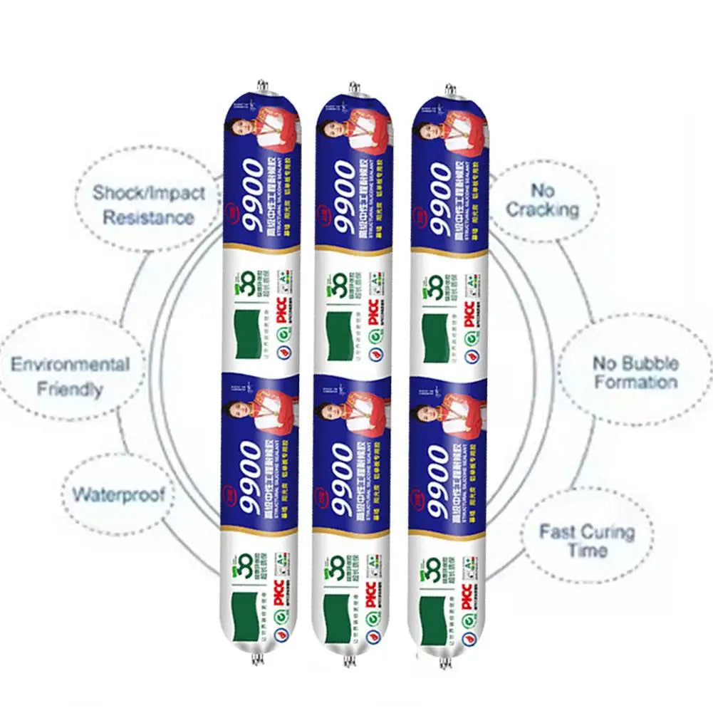 Transparent Silicon Waterproof Sealant 9900 Structural Silicone Adhesive Weatherproof Quick Drying For Wall Stone Doors Adhesive