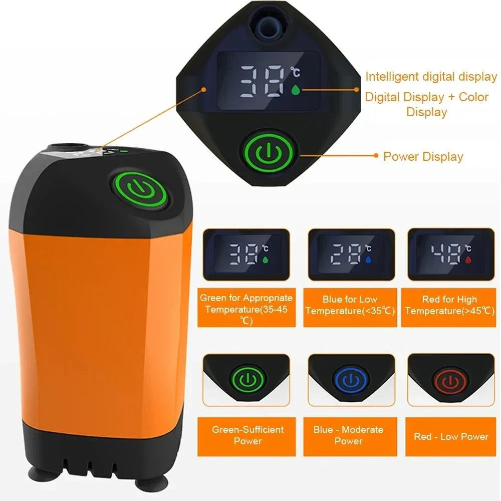 Portable USB Rechargeable High Pressure Waterproof Shower Pump for Camping Beach Hiking Pet Bath Car Wash