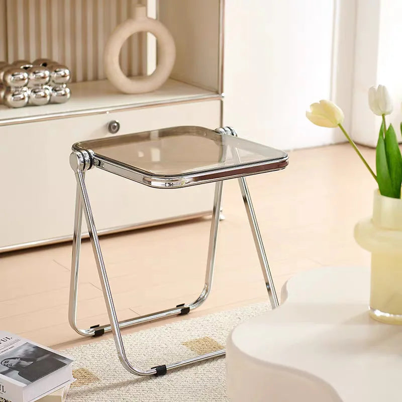 Acrylic Transparent Folding Coffee Table Minimalist Home Thickened Sofa Side Balcony Nordic Luxury Coffee Table for Living Room