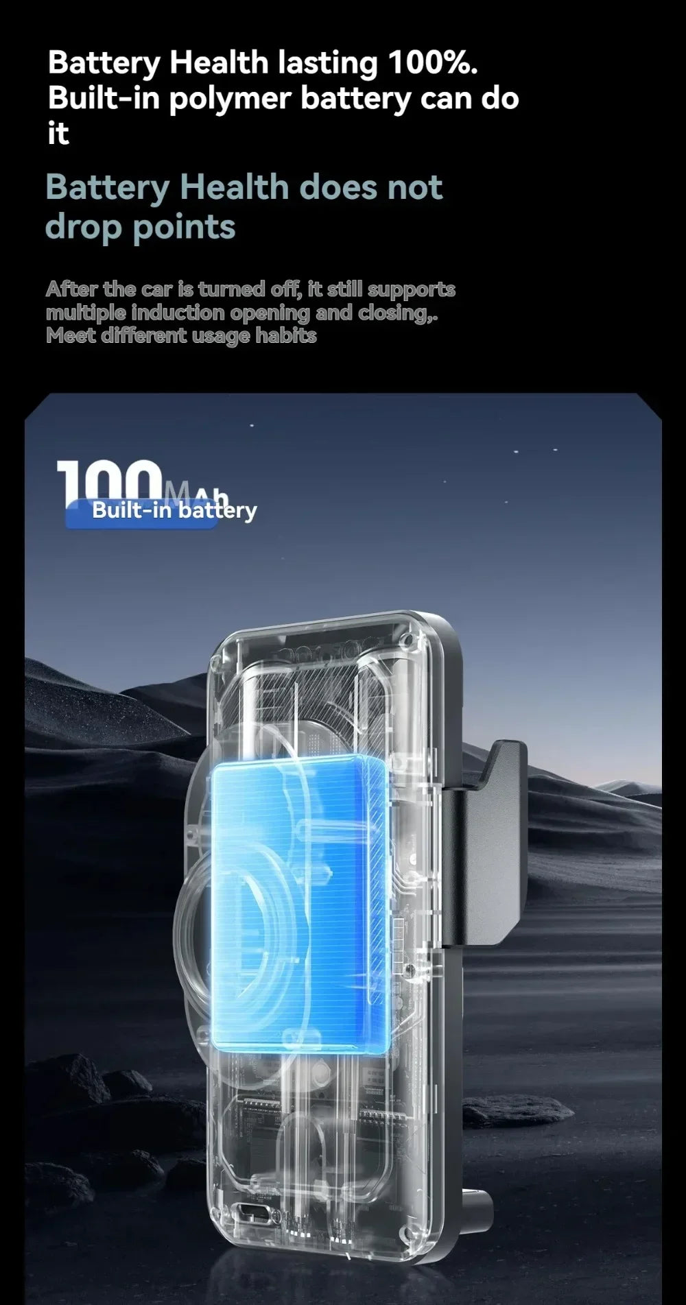 Car Unicersal Air Vent Electric Rotating Opening Closing Phone Holder 15W Wireless Charger Dual Coil Smart Phones Fast Charging