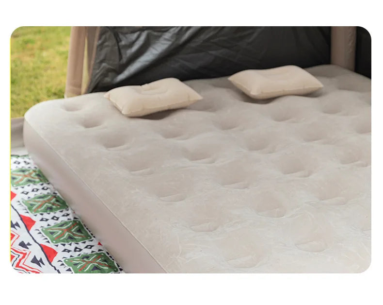 MOUNTAINHIKER New Interior Air Mattress Glamping Mats PVC Inflatable Sleeping Mattress 1/3 Person Camping Bed Mat Built-in Pump