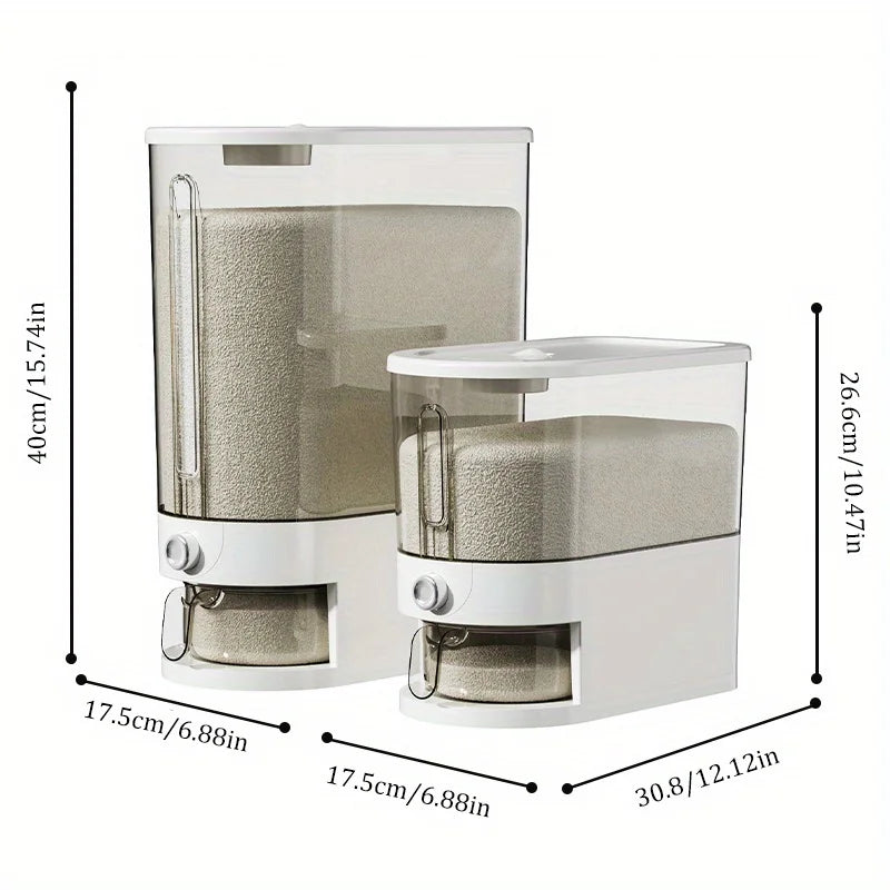 Rice Bucket Press Type Automatic Rice Dispensing Household Insect Proof and Moisture-proof Sealed Rice Storage Tank