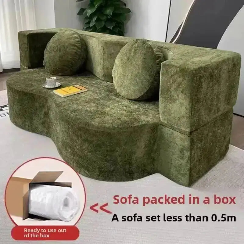 Sofa Pure Vacuum Compression Sofas Living Room Sponge Single Multifunctional Foldable Special Shaped Lazy Sofa Bed Furniture