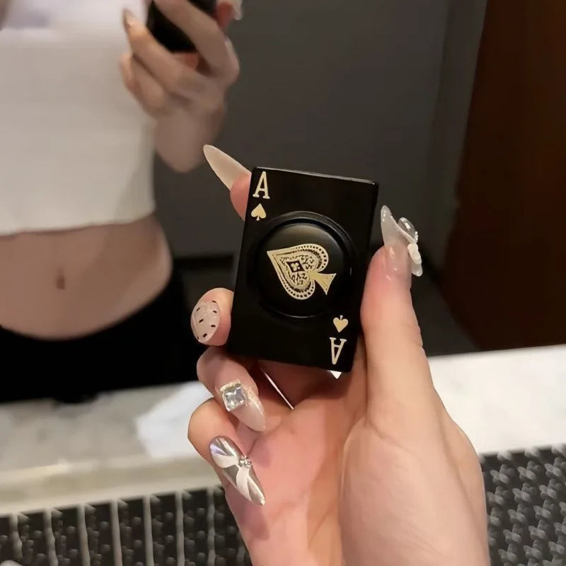 New Butane Gas Lighter Rotating Decompression Poker Windproof Inflatable Lighter Cigarette Accessories Men's Small Gift