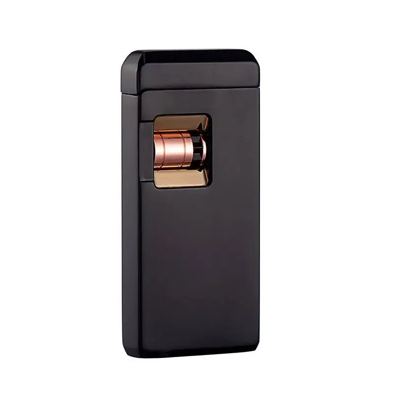 Metal Induction Windproof Red Jet Flame Butane Gas Lighter Creative Touch Roller Battery Ignition Smoking Accessories Gadgets