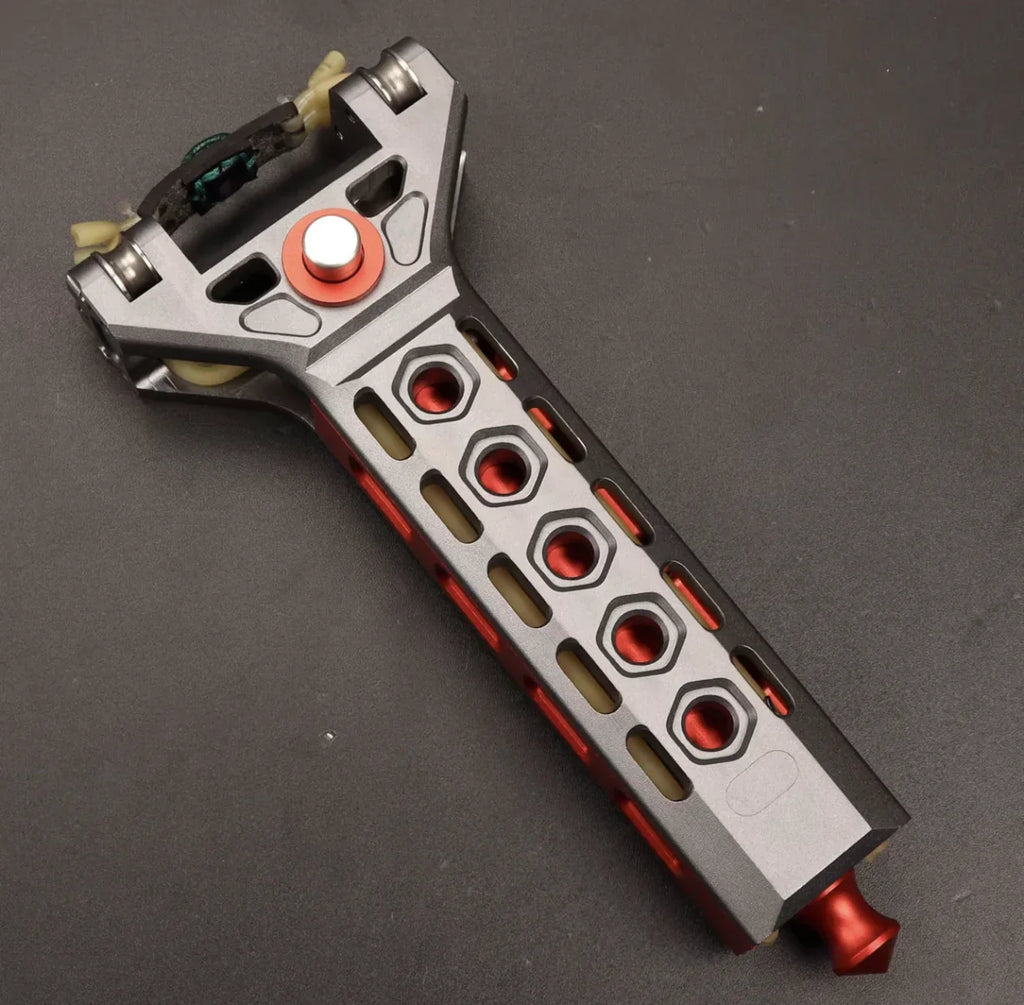 CNC Aviation Aluminum Automatic S lingshot Magazine Rubber Band Combination Tool CNC Pulley Manual Combination Tool