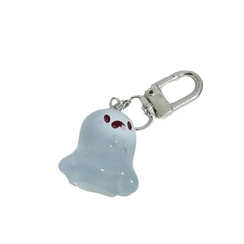 Cute Luminous Little Ghost Keychain With Glow In Dark Effect And Lovely Design Perfect For Halloween Gifts Backpack Pendant