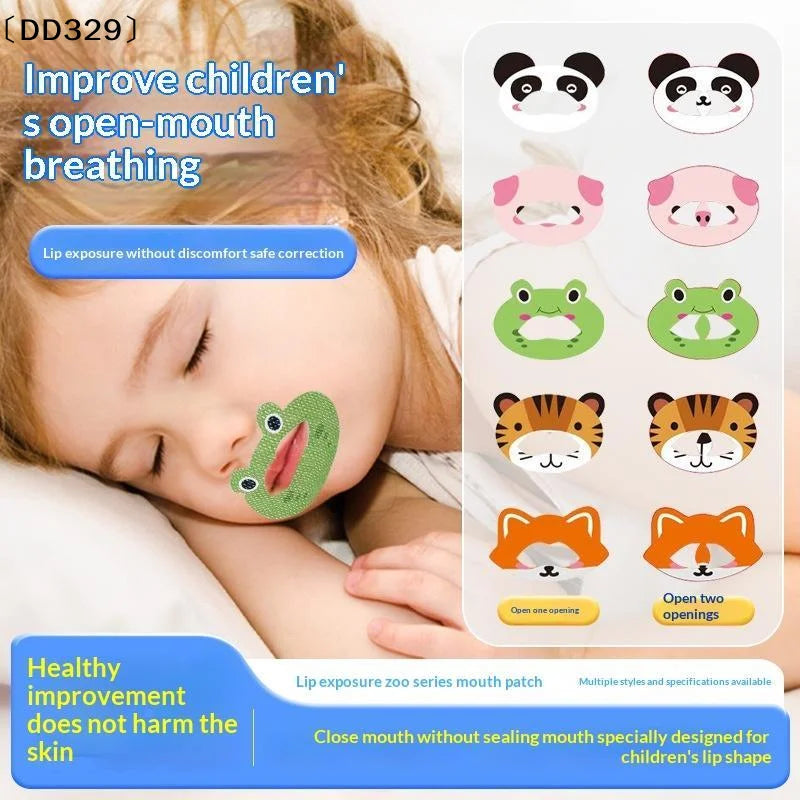 30Sheets Cartoon Anti-Snoring Stickers For Children Sleep Closed-mouth Stickers Breathing Correction Patch Shut Up Patch〔DD329〕