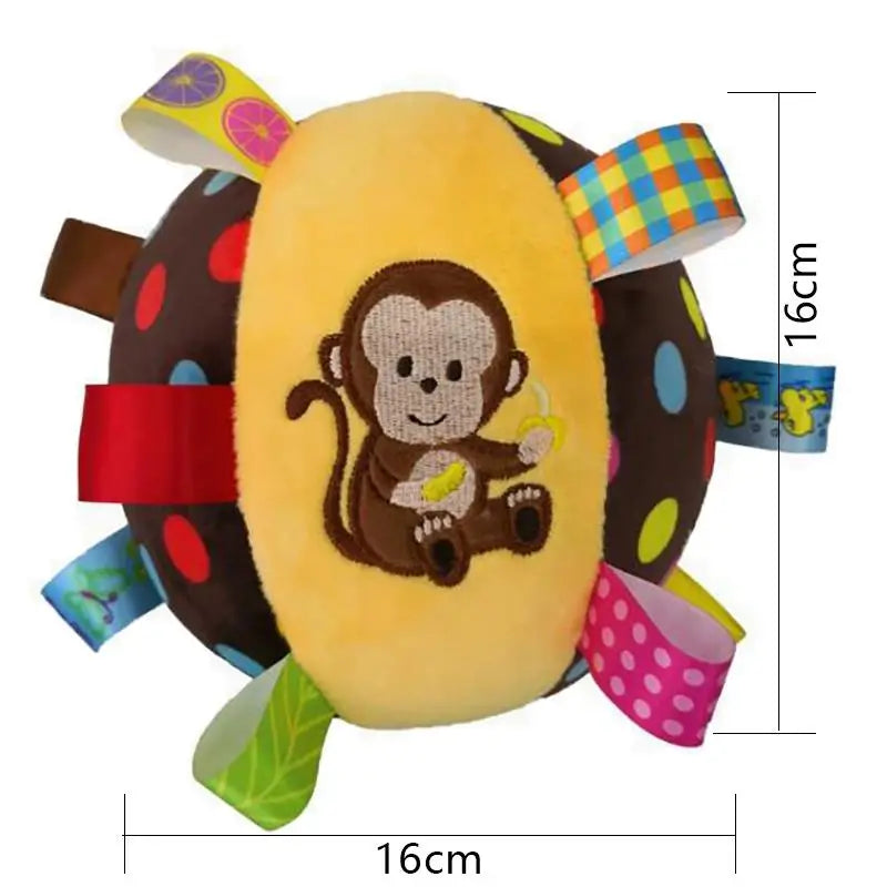 1Pcs Plush Dog Vocal Toy Ball Funny Interactive Pet Toys With Bells Cleaning Tooth Chew Toy For Dogs Cats Puppy Plaything