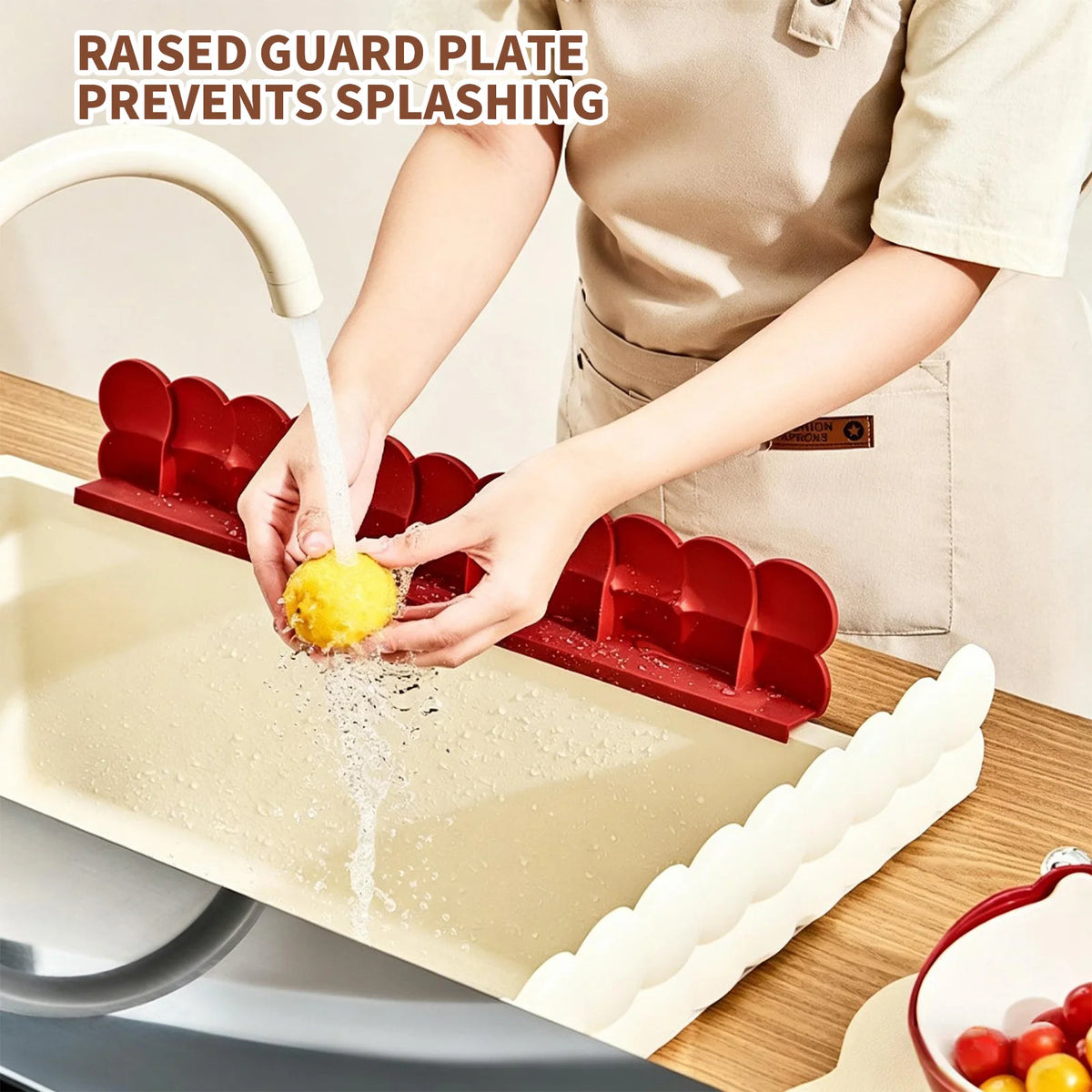 Silicone Water Retaining Dam Strip with Suction Cups Water Strip Dam Easy To Clean for Kitchen Sink Cooktop Bathroom Tub Use